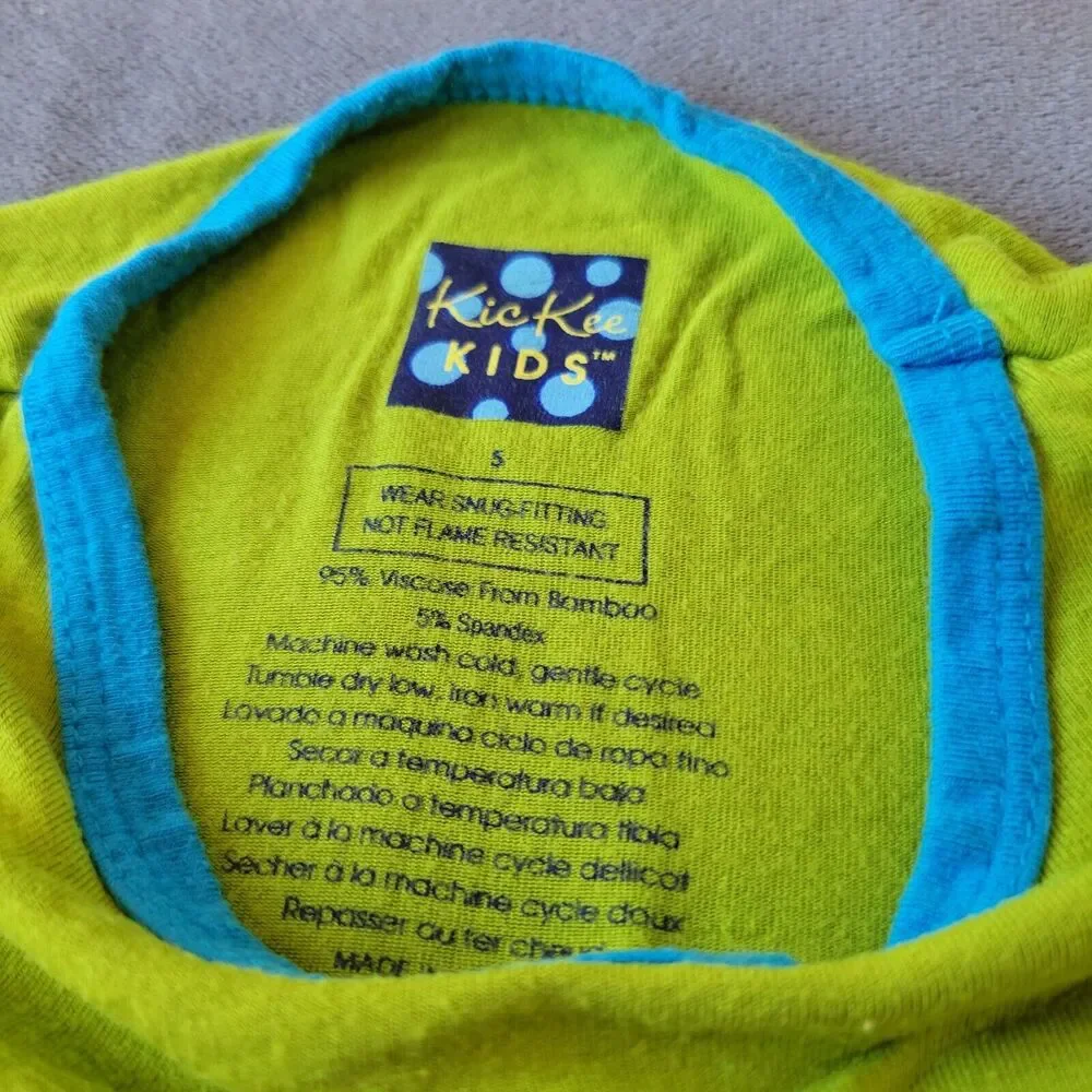 KicKee Outfit Boys 5 Set Blue Green‎ Pants Shirt Bamboo Hay Free Wagon Ride Bird